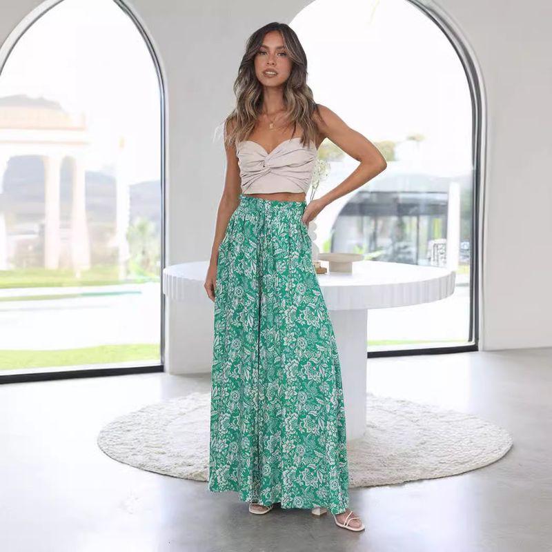 Loose Casual Pants2025 European and American Summer Women Casual Wide-Leg Popular Loose Casual Fashion Trousers