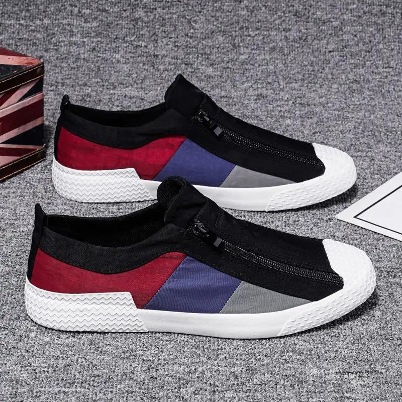 Men's Vulcanized Shoes New In Designer Sneakers Breathable Men Loafers Canvas Mocassins Soft Sole Comfortable Casual Shoes Flats