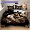 3pcs Sugar Skull Duvet Cover Set, 1 Duvet Cover + 2 Pillowcases (No Insert), High-Definition Print, Home & Dorm yy251123039