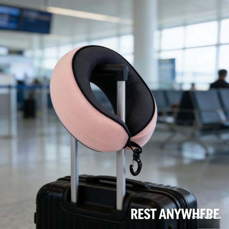 Exclusive Portable U Shaped Travel Pillow Cervical Support Car Airplane On the Go Massage Comfortable Essential Aid