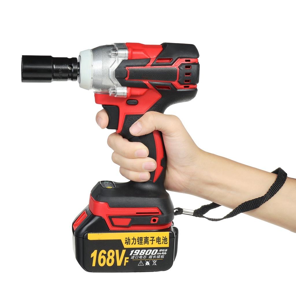 168VF Cordless Electric Wrench Impact Socket Drill Electric Screwdriver Rechargeable 12000mAh Li-on Battery Car Tire