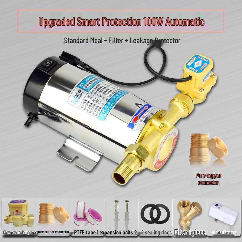 Edelstahl Automatische Druckerhöhungspumpe für Warm- & Kaltwasserhahn: 90/100/120/150W Ganzhaus-Rohrleitungsheizung.
