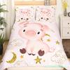 Pink Pig Bedding Set King Queen Sleeping Pig Duvet Cover For Kids Boys Girls Kawaii Animals Comforter Cover With 2 Pillowcases