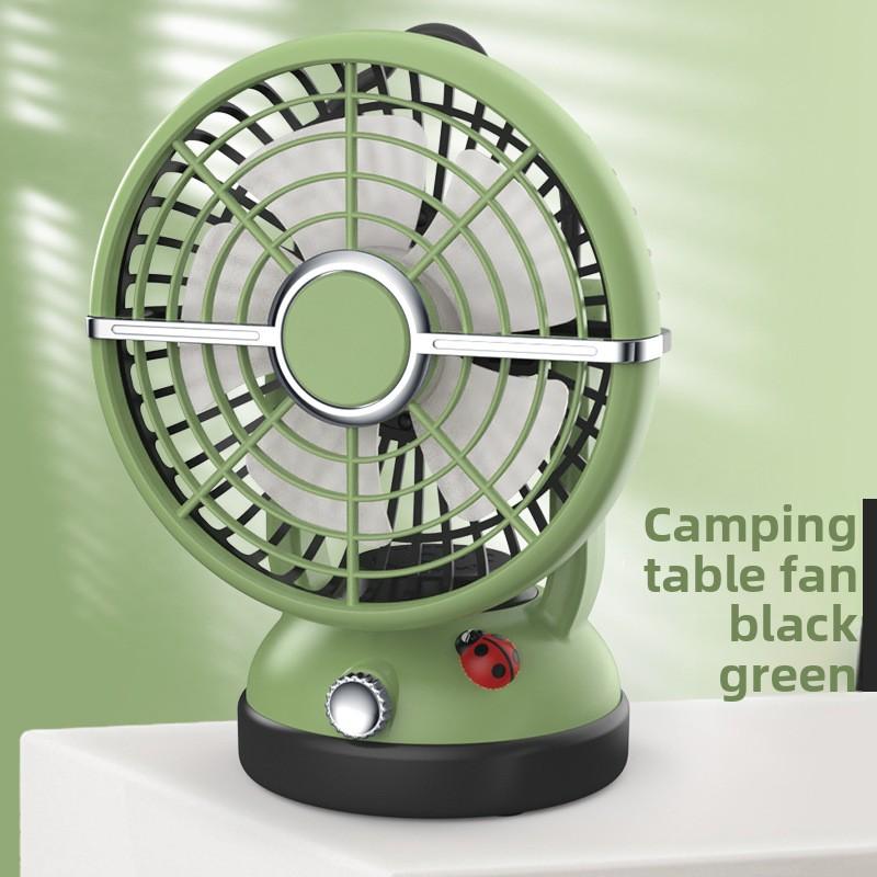 Cartoon Ladybug Camping Desktop Fan, USB Charging Version, Desktop Electric Fan, Portable for Student Dormitory, Charging Fan