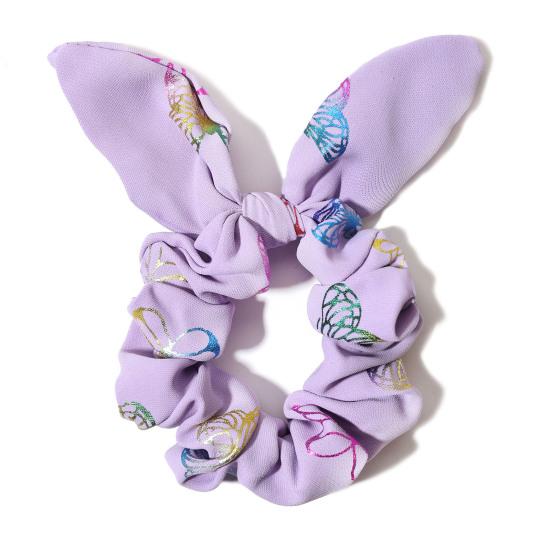 

Hair Band Butterfly Pattern 3D Bunny Ears High Elasticity Hair Rope Bun Ponytail Holder Girls Hair Accessories фиолетовый