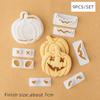 Halloween Ghost Cookie Embosser Mold Cartoon Cute Expression Cookie Cutter Set Fondant Frosting Biscuit Cake Decoration Tools
