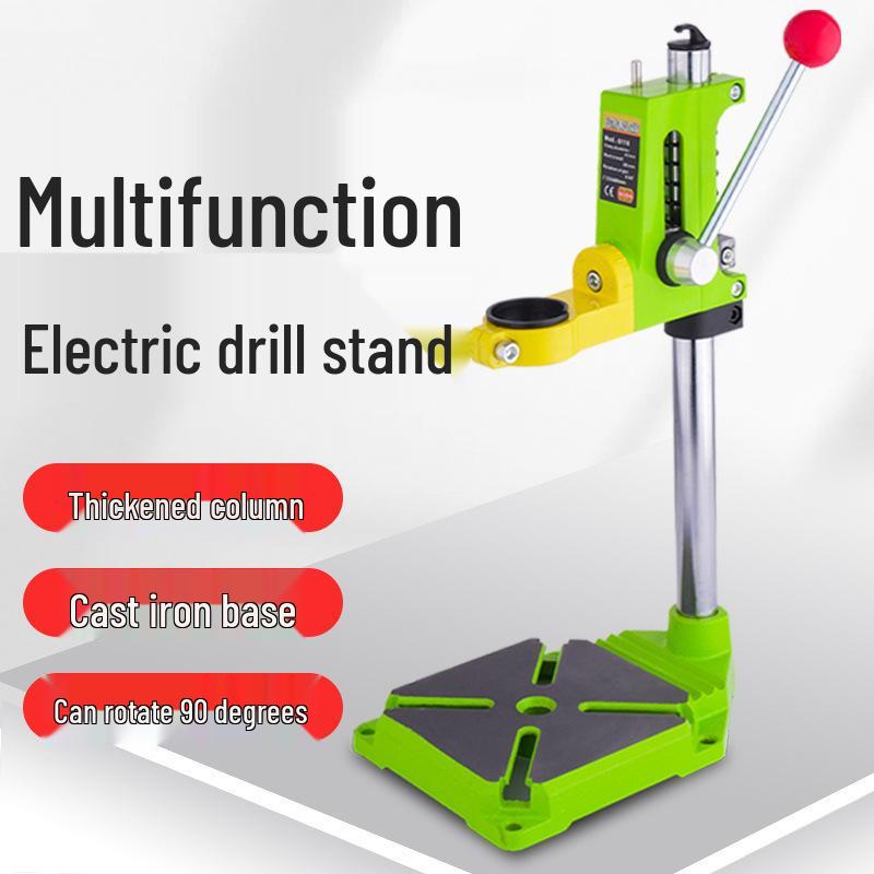Compact Multifunctional Bench Drill Stand for Hand Drills - High Precision Workbench Fixture