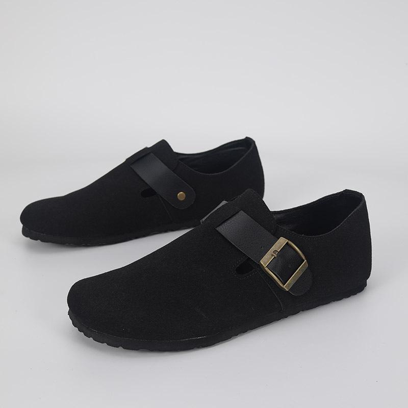 

2026 Soft-soled Men s Slip-on Shoes, Thin Retro Birkenstocks, Couple Style with Heel 36