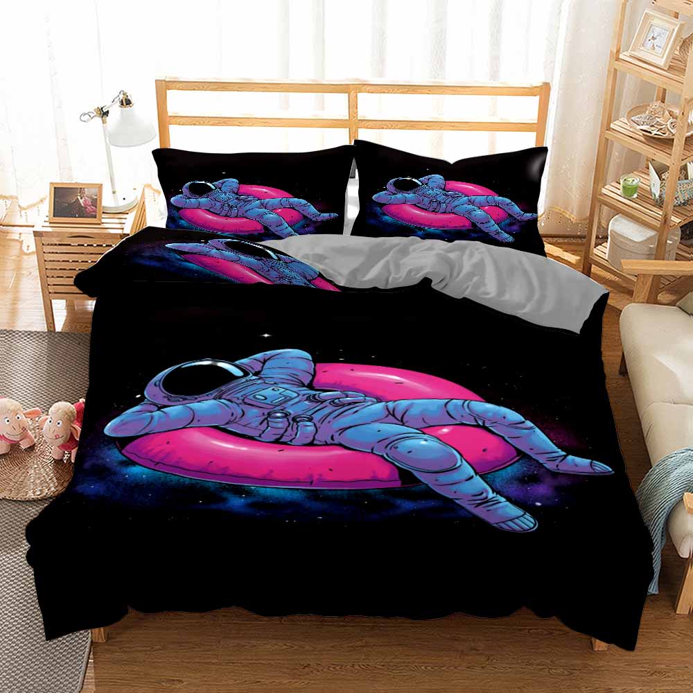 Comforter 3D Fashion Astronaut With For Children Kids Bed Decor Queen King Size Space Universe Theme