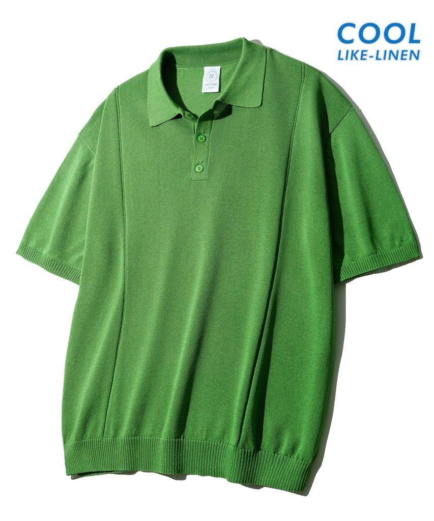 JEMUT [2Pack] Epic Like Linen Short Sleeve Collared Knit Sokn2562 (B Type)