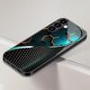 Honeycomb curve splicing glass phone case suitable for Samsung Galaxy S26 S25 S24 S23 S22 S20FE/Ultra/Plus shockproof back cover