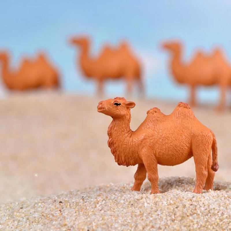 5pcs/set Mini Camel Miniature Figurines Animals Resin Craft Kids Toys Desktop Ornaments Garden Micro Landscape Christmas Decoration