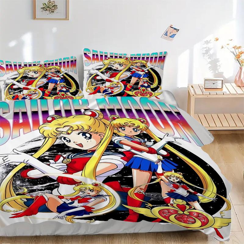 

3pcs Sailor Moon Bedding Set. Soft and Comfortable with No Core Included (1x Duvet Cover + 2x Pillow Covers) yy251009221 135x200cm