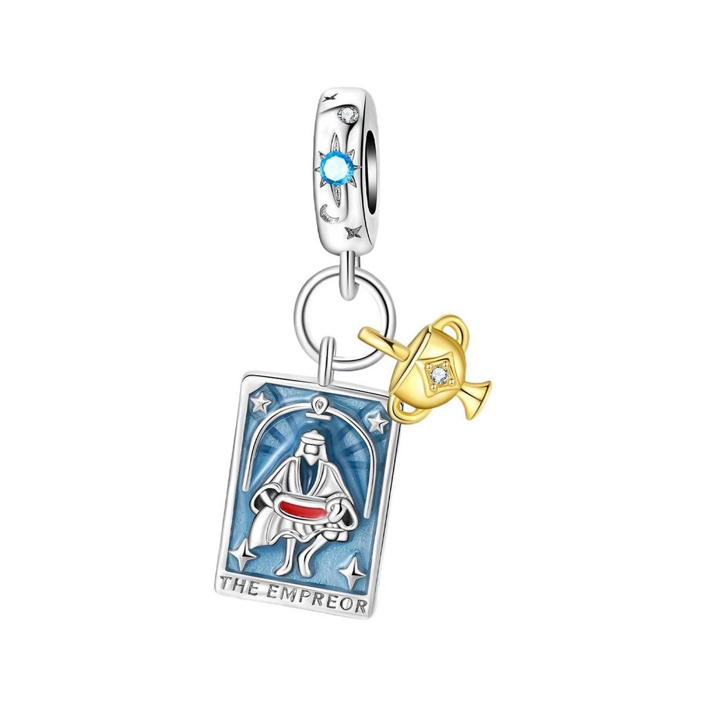 S925 Silver Tarot Theme Handmade Beaded Bracelet Accessories Life Force Wand World Charm DIY Jewelry Making Supplies