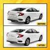 Chrome Overlay Blackout Delete For Matte Sedan Honda Civic Window 2016- Trim