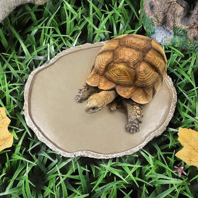 Pets Feeding Plate Reptile Feeding Bowl Vivarium Food Water Dish Resin Bowl For Turtle Gecko Snake Breeding Tray Reptile Bowls