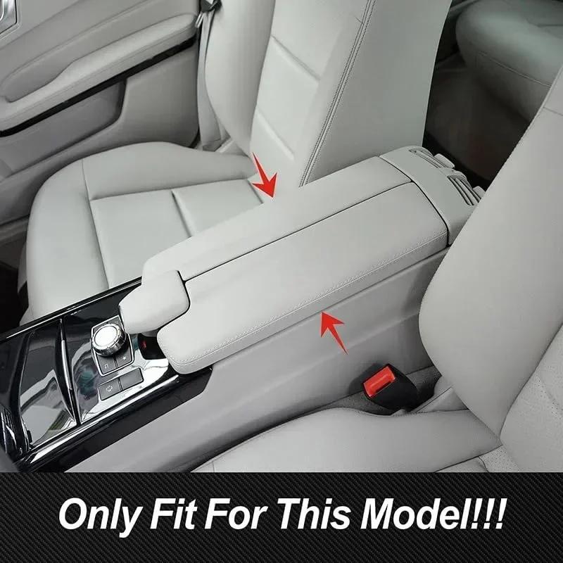 For Mercedes Benz E CLS Class W212 W218 LHD Car Center Console Armrest Box Trim Cover Carbon Fiber Style Auto Inner Decor Parts