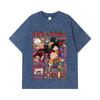 275 GSM Washed T-shirts 100% Cotton One Piece V78 Luffy Print Unisex Heavy Cotton T Shirt