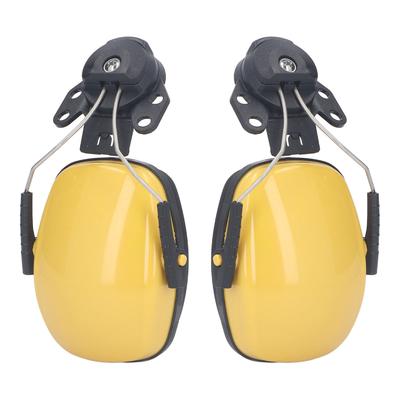 1 Pair Safety Helmet Ear Muff Noise Reduction Helmet Hard Hat Hearing Protection Earmuff for Construction Site