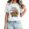 TXTruck Sunflower 2D Print Women's T-Shirt 100% Cotton Funny Graphic Short Sleeve Tee Novelty Shirt Casual Crew Neck Top S-5Xl