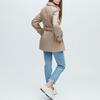 Uniqlo Solid Color Double Breasted Long Sleeve Trench Coat Women Coats Beige 457227-31