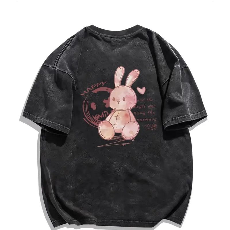 Western Style New Fashion Print Loose Casual Short sleeve Cotton T-shirt Top Printed Loose T-shirt