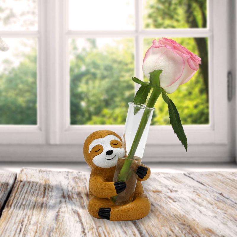 Adorable Sloth Resin Ornament for Coffee Shop, Office, or Garden Decor