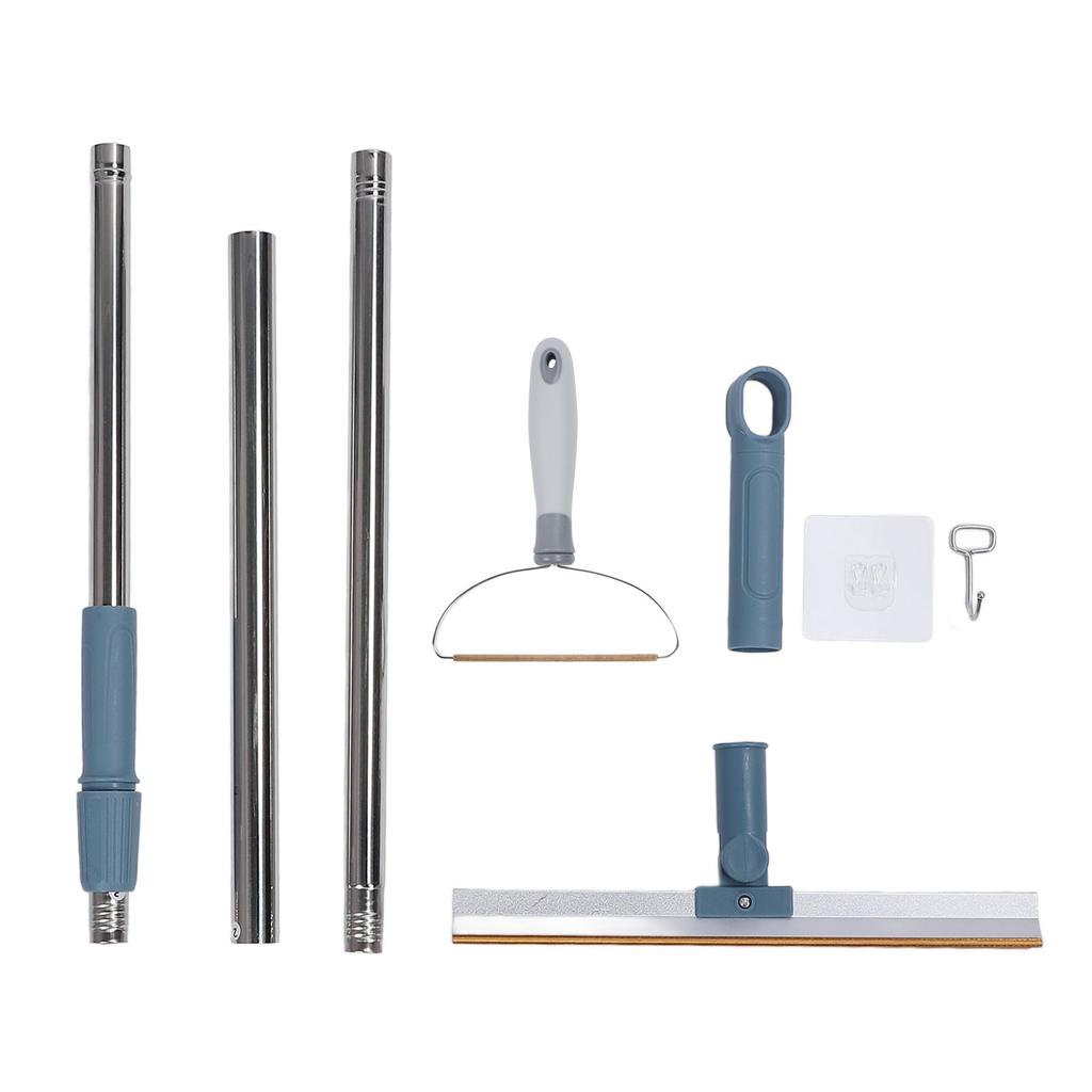 2Pcs Pet Hair Removal Carpet Rake Adjustable Long Handle Efficient Carpet Hair Removal Broom Scraper