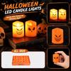 Halloween LED Hand Candles Pack - Flickering Flameless Tea Lights for Party Decorations and Night Light