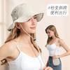 Bucket hat versatile big head circumference showing  foldable sunshade sun protection autumn and winter advanced sense broken edge bucket hat