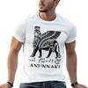 Sublime Man Mens  T Shirts New Fashion Heavyweight Vintage Anunnaki, Lamu, Cuneiform Text, (Black/White) T-Shirt
