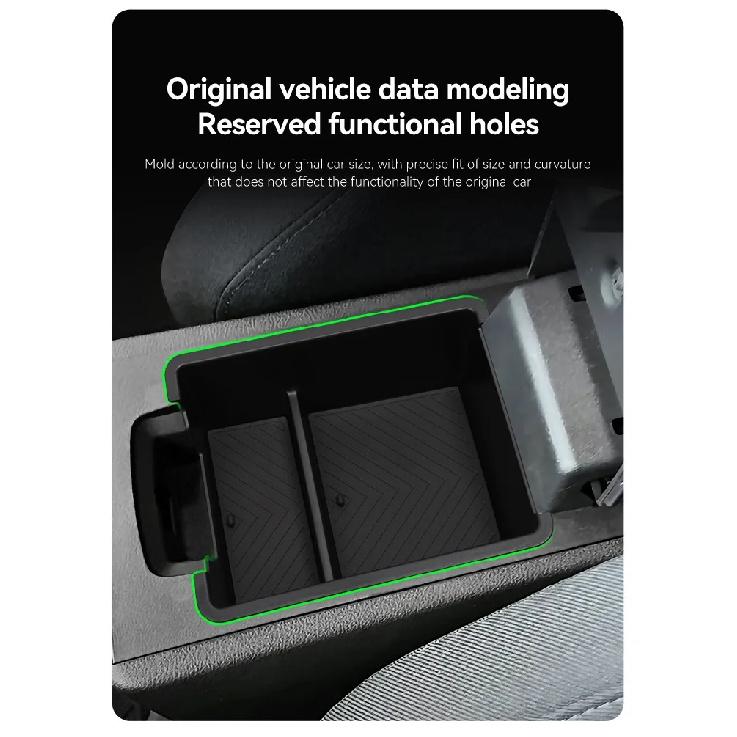 ABS Organizer For Renault Dacia Duster 2025 2026 Car Armrest Storage Box Interior Accessories Center Console Tray Tidying