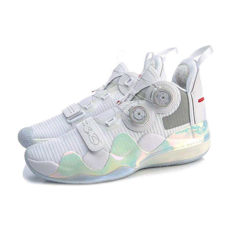 Li Ning WOW 8 Non Slip Lightweight High Top Basketball Shoes Men's White ABEP001-1