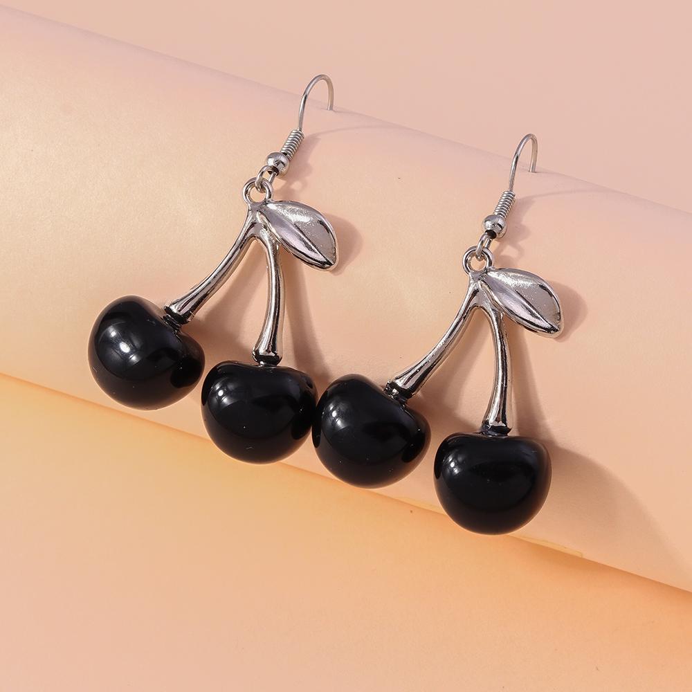 Cute Crystal Cherry Earrings for Women Girls Simulation Fruit Drop Earrings Party Holiday Jewelry Gifts