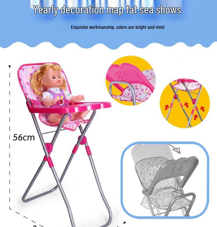 Kids' Dollhouse Play Area Lightweight Stroller with Doll