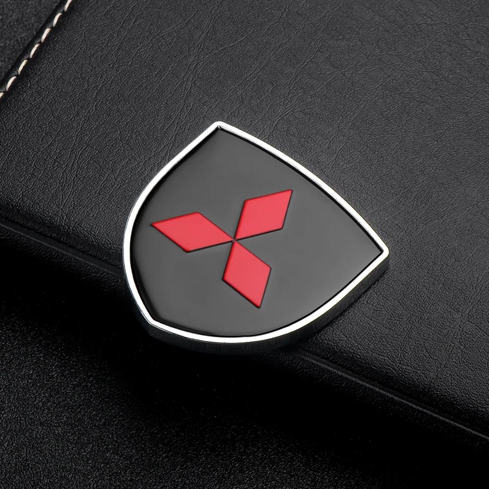 3D Metal Car Fender Emblem Shield Sticker for Mitsubishi ASX Lancer 10 Outlander L200 Xpander Exterior Accessories