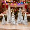 Lighted Christmas Tree Acrylic Table Centerpieces Small Christmas Tree with Lights for Outdoor Desk Table Fireplace Bedroom