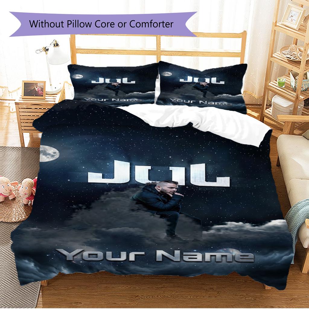 Name Custom Jul album Poster Pattern Bedding Set Quilt Cover Pillowcase Home Decor Gift (1 * duvet cover + 2 * pillowcase, without core)