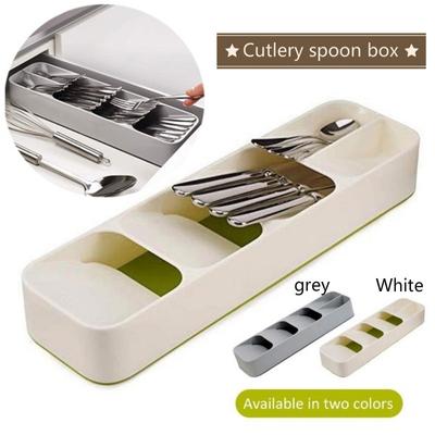 Kitchen Drawers Cutlery Compartment Storage Box Cutlery Spoon Box Tray Kitchen Storage Rack Kitchen Stainless Steel Fork Box