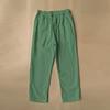 Linen pants men's thin cotton and linen pants autumn new straight loose wide-leg trousers men's casual pants