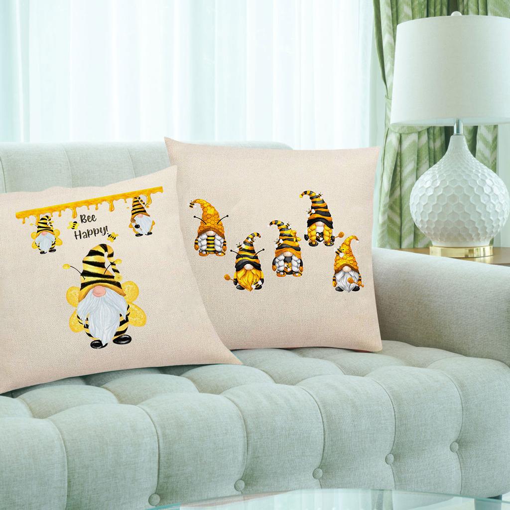 Honeybees Decorative Square Cushion Cover Cases for Sofa Couch Bedroom