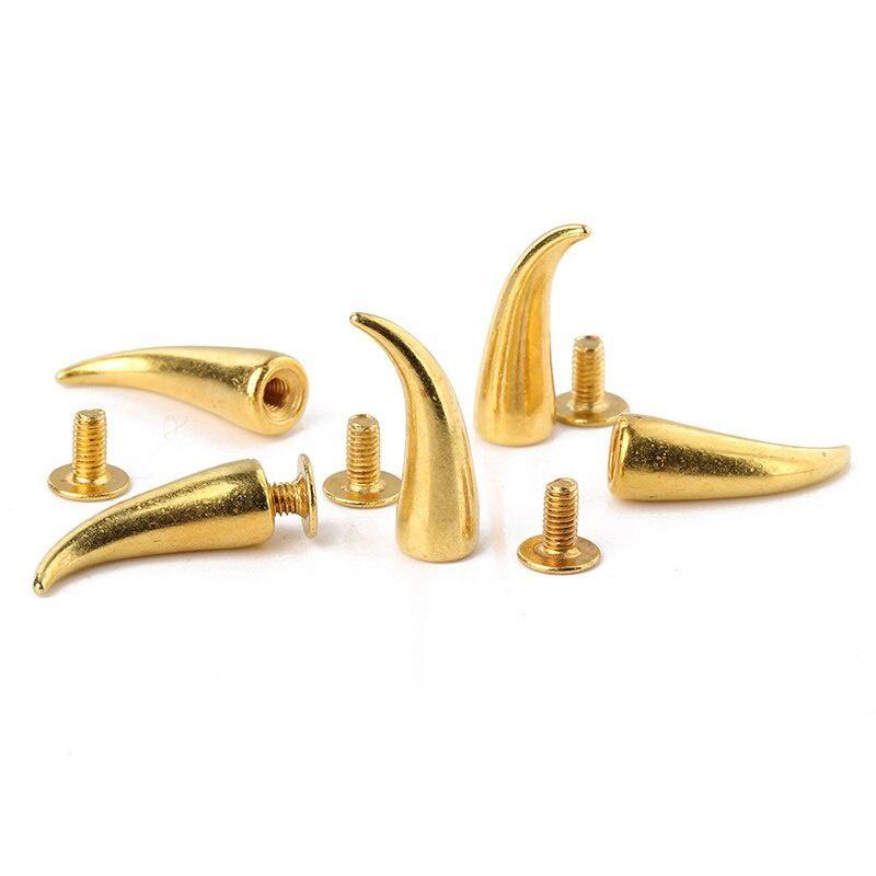 20 Stück 21mm Katzenkralle Bogen Nieten Punk Spike Metall Schraubverschluss Passend Lederhandwerk Armband Schuhe Kleidung Gürtel Tasche DIY