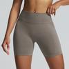 New Tight Yoga Pants, Cationic Quick Drying Fitness Pants, Seamless Jacquard Peach Hip Three Part Sports Shorts