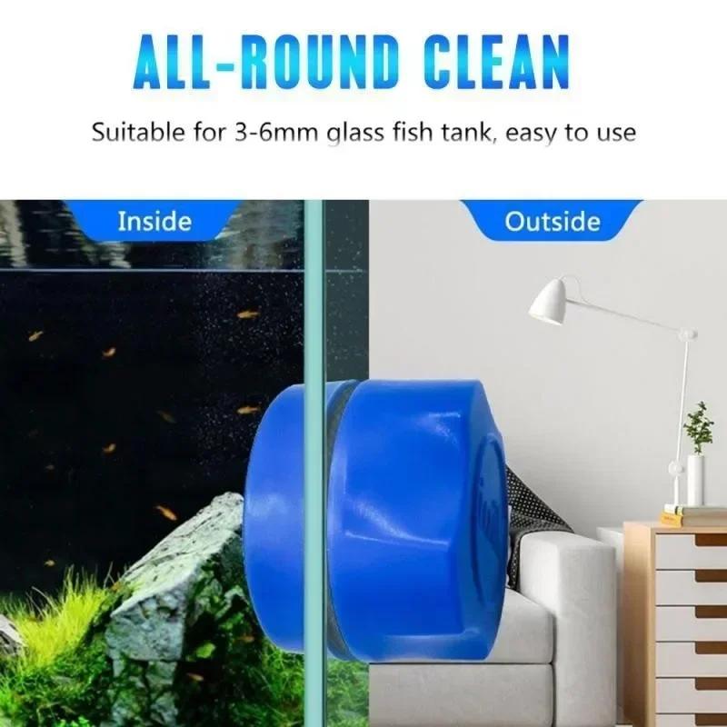 Portable Ultra Strong Suction Aquarium Fish Tank Cleaning Brush with No Dead Corners Algae Removal Hanging Scraper Cleaning Tool