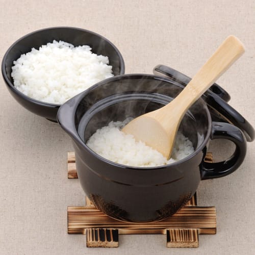 Wahei Freiz Earthenware Rice Cooker, Perfect for Entertaining with Japanese Cuisine, 1-Cup Capacity, Gas Stove, Microwave, OR-7108