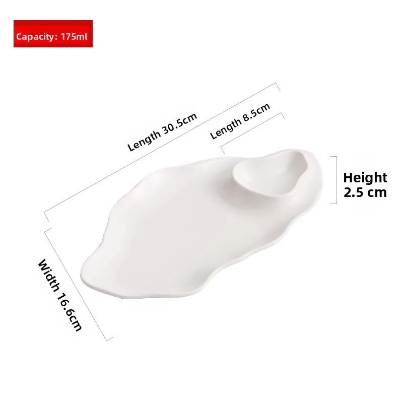 

BEPAN Irregular Shape Tableware Restaurant Creative Simple Ceramic Plates Exquisite Artistic Conception Dishes Cold Dishes