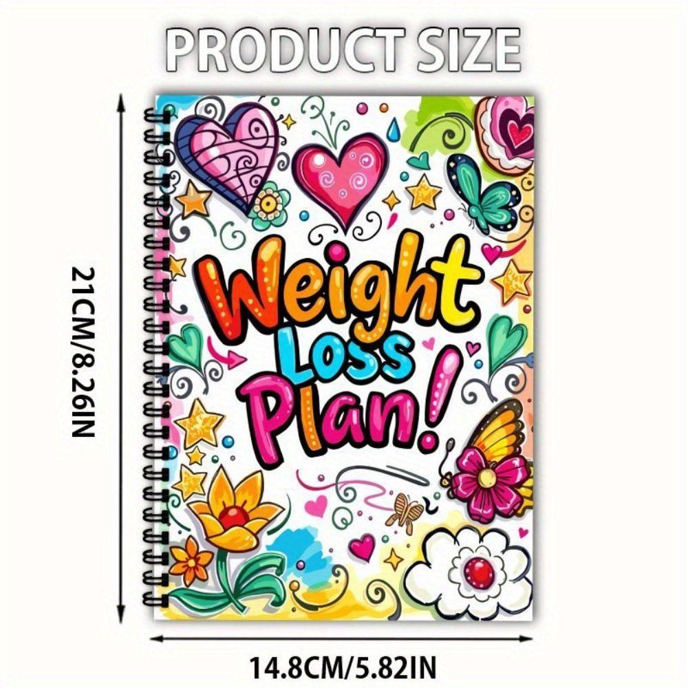 104 Pages Weight Loss Plan Book 12 Weeks Diet Meal Notepad High Quality Fitness Journal Health