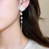 Gold Plated Zircon Bow Pearl Ear Clip, No Piercing Required; Elegant High-End Jewelry for Women.