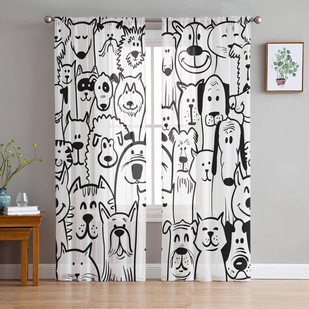 Schlafzimmer Transparente Vorhänge Hund Bulldogge Niedlich Wohnzimmer Küche Fenster Vorhänge Garten Terrasse Balkon Schlafzimmer Transparente Vorhänge