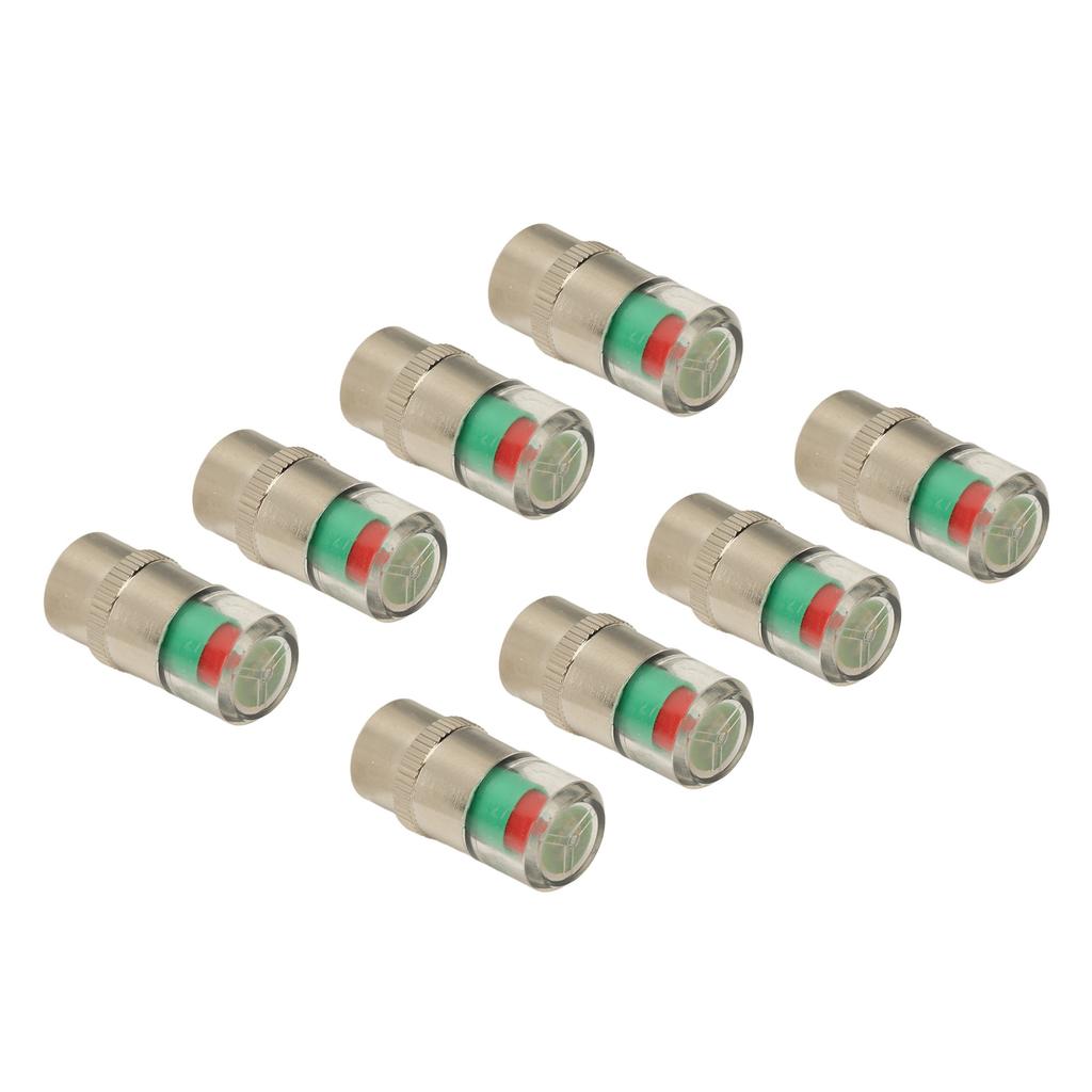 8 Pcs Car Tire Pressure Caps 35 PSI 2.4 Bar TPMS Tire Pressure Monitor Sensor Indicator 3 Color Alert
